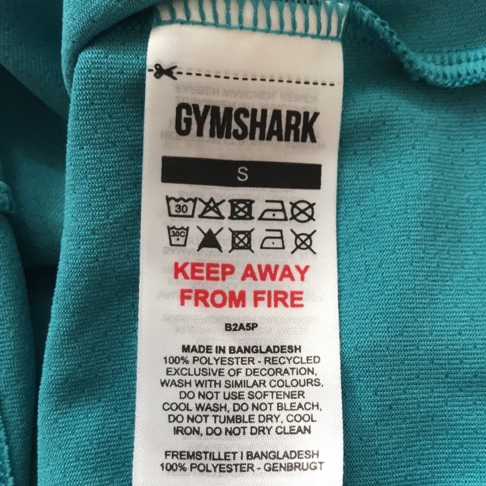 Gymshark TRAINING CROP TANK top comet blue size Small - Picture 11 of 12